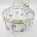Antique handpainted glass claret decanter