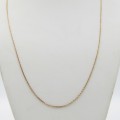 14kt Gold thin necklace - length 49 cm - weighs 2,0g