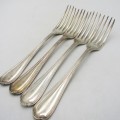 Set of 4 vintage Christofle silverplated forks