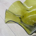 Beautiful Large Green glass fruit bowl