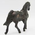 Brass toy soldier horse marked Japan