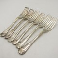 Set of 6 Vintage Viners sheffield silverplated forks