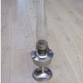Vintage Aladdin paraffin lamp with original glass funnel - some cracks