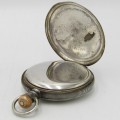 1896/1897 Waltham watch Co pocket watch - coin silver Fahys ( 90% silver ) - working - needs glass