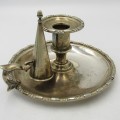 Beautiful vintage silverplated candle holder with snuffer