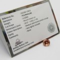 Tourmaline of 4,22 carat - Round mixed cut - pinkish Orange with Gemlab certificate
