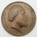 Helde aan Koning Willem 3 bij de watersnood in de Bommelerwaard, 1861 medallion