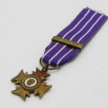 Bronze cross of Rhodesia Air Force miniature medal - Livingston mint issue
