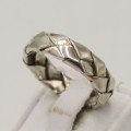 Sterling silver handmade mens ring - size U - weight 6,9g