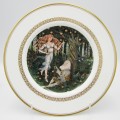Royal Worcester King Arthur plate - Merlin and the Enchantress Viviane