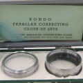 Vintage Rondo Parallax correcting close-up lens set No.2 in box with instructions