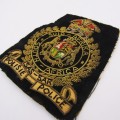 South African Railway police bullion wire blazor badge