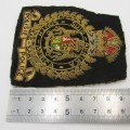 South African Railway police bullion wire blazor badge