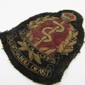 SA Medical Corps vintage bullion wire badge