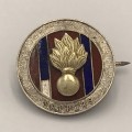 SA Engineers Carps ( SAPPERS ) sterling silver lapel pin badge #4797