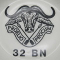 SADF 32 battalion porcelain ashtray