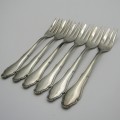 Lot of 6 LW 90-15 silverplated cake forks