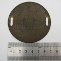 Vintage Free State Geduld Mines brass arm badge #390