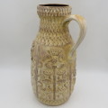 Vintage large ceramic water jug with glazed inside