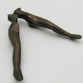 Vintage brass lady legs nutcracker