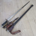 British 1897 Pattern infantry officer`s sword with sheath