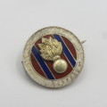 SA Engineers Corps ( SAPPERS) sterling silver lapel pin badge #4785