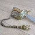 South African Navy officer`s sword with sheath and belt