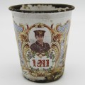 Very rare 1911 King George V coronation enamel cup