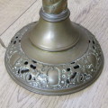 The New Rochester Miller brass lamp with electric fitting inserted