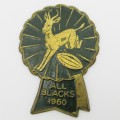 Rugby 1960 All Blacks / Springboks metal badge - no pin