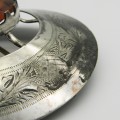 Vintage Scottish fly Plaid cairngorm brooch - Large