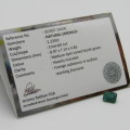 Bluish Green natural Emerald of 2,23 carat - Heavily Included certificate by Gemlab