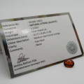 Natural Citrine of 2,5 carat medium dark toned orange - Oval mixed cut with Gemlab certificate
