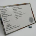 Natural Sapphire of 0,97 carat - oval mixed cut - medium dark toned blue with Gemlab certificate