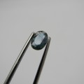 Natural Sapphire of 0,97 carat - oval mixed cut - medium dark toned blue with Gemlab certificate