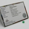 Natural Emerald 0,75 carat - Medium toned green certified by Gemlab