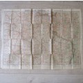 WW1 Verdun Area Frontier map 24 February 1916 ( 1 : 320 000 ) - damaged but still nice