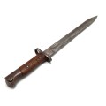 Simson and Co. Suhl M1904 Mauser bayonet with leather frog and metal sheath - marked E7526