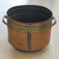 Antique Copper geyser made into coal bucket