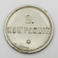 German South West Africa 3 Kompaqnie 1/2 mark and 1 mark tokens - scarce