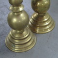 Pair of heavy brass large candlesticks - 50 cm