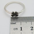 Sterling Silver ring with clover - Size Q - 1,5g