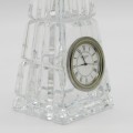 Vintage Waterford Crystal tower desk clock - working
