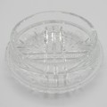 Vintage Glass cotton ball holder for dressing table