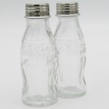 Pair of Coca-Cola glass bottle salt and pepper shakers