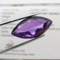 Lab grown sapphire of 8,177 carat - identical to a natural sapphire - Medium dark toned purple