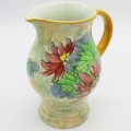 Vintage Royal Doulton Porcelain pitcher with flower design - fine hairline cracks - Height 19 cm