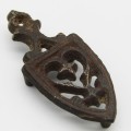 Miniature Cast iron sad iron ornament with coaster