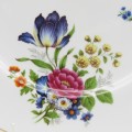Vintage Dresden porcelain plate with flower design - diameter 30 cm