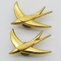 Pair of South African Postal Speed Services pin badges